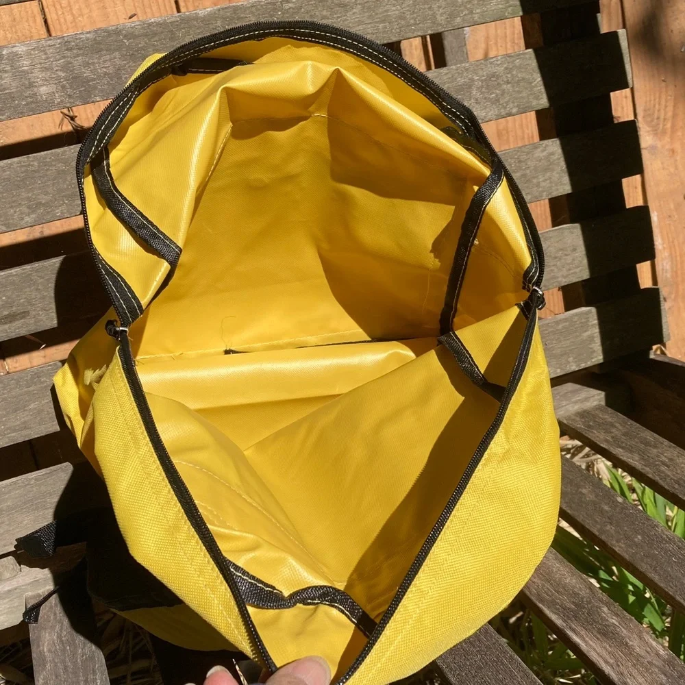 Yellow Backpack with Black Trim New